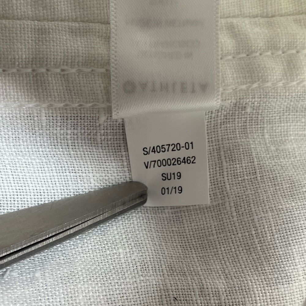 Athleta Cabo Linen Jogger White 10 Semi-Fitted Mid-Rise Zip Pockets NWT - Picture 7 of 9